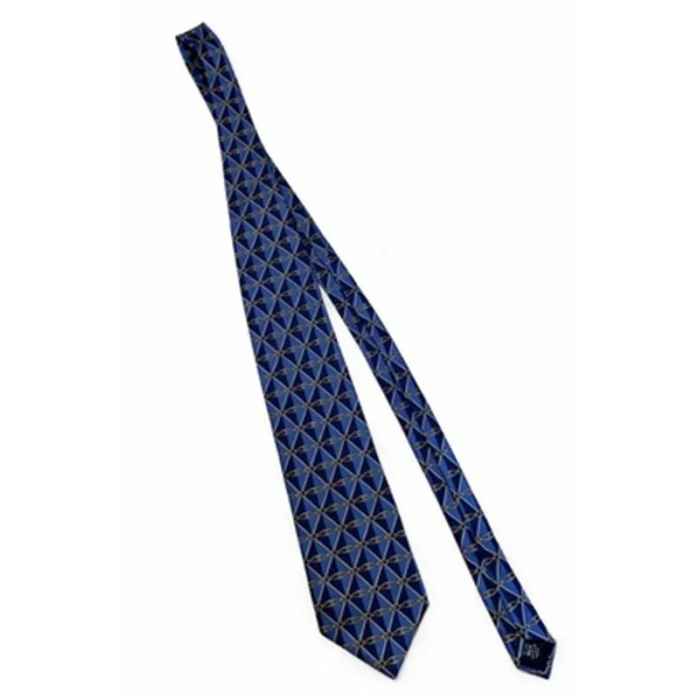 Belle Epoque Bill Blass Men's %100 SilkTie Blue Made in USA